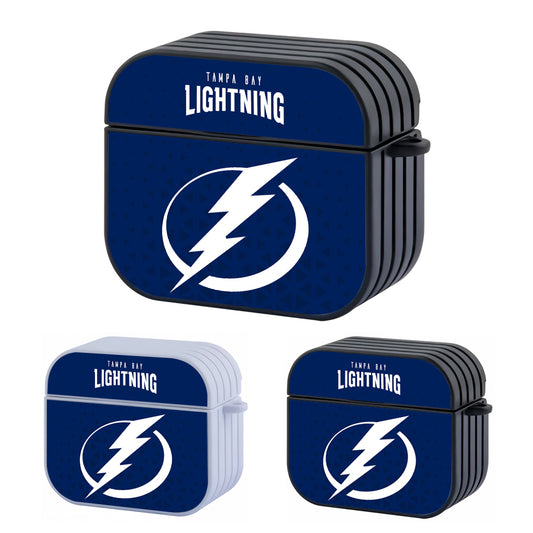 Tampa Bay Lightning NHL Patern of Triangle Hard Plastic Case Cover For Apple Airpods 3