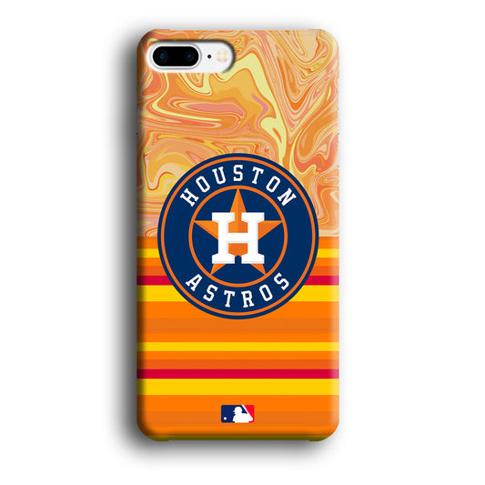 Baseball Houston Astros Oranje Theme iPhone 7 Plus 3D Case