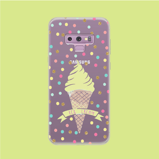 Ice Cream With Glitter Toping Samsung Galaxy Note 9 Clear Case