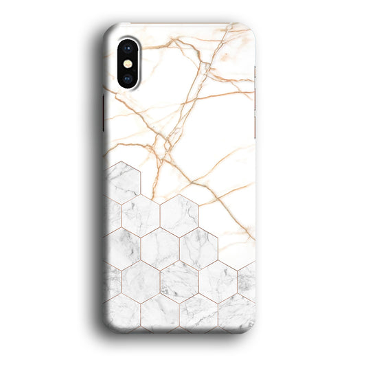 Marble Hexagon Link iPhone Xs Max 3D Case