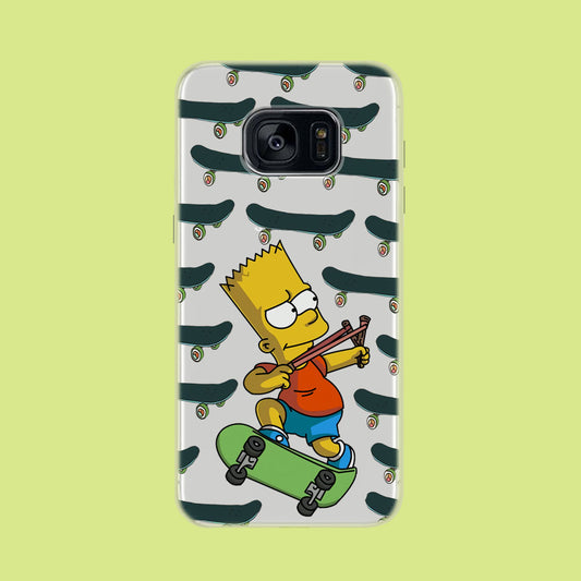 Skate and Bart Samsung Galaxy S7 Edge Clear Case