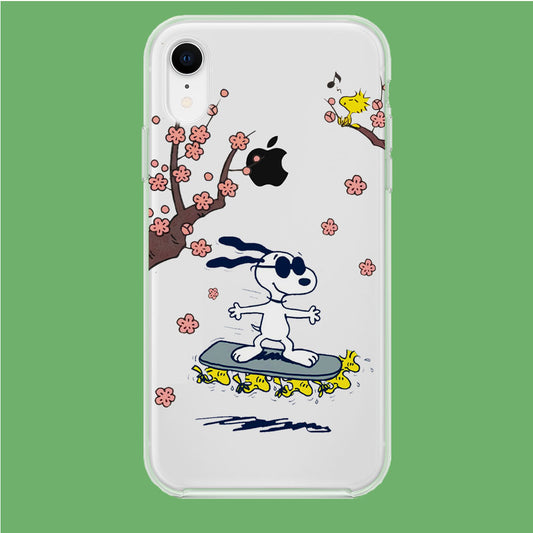 Snoopy Flying Board iPhone XR Clear Case