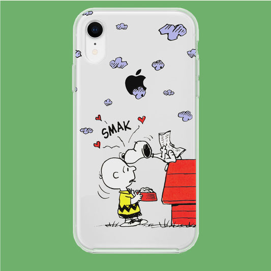 Snoopy Smak Kiss iPhone XR Clear Case
