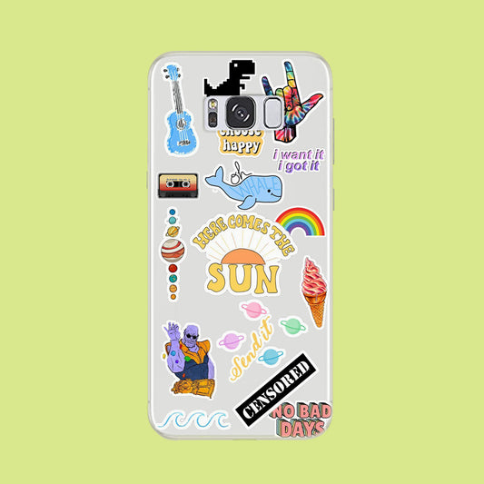 Sticker Habbit 007 Samsung Galaxy S8 Plus Clear Case