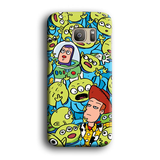 The Famous Cartoon with Doodle Art Samsung Galaxy S7 3D Case