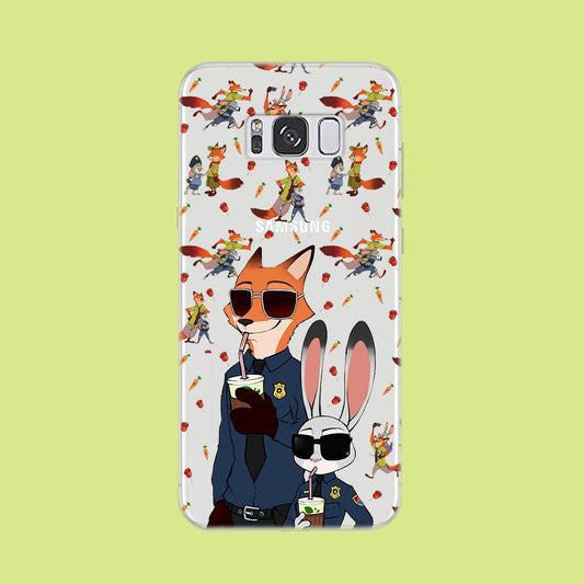 Zootopia Judy and Nick Cops Spirit Samsung Galaxy S8 Plus Clear Case