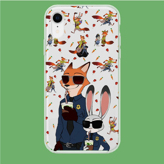 Zootopia Judy and Nick Cops Spirit iPhone XR Clear Case