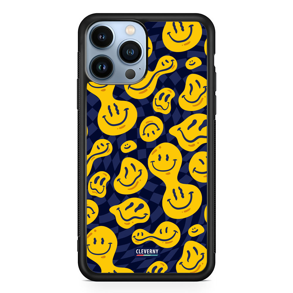 Smiley on Board Bluish on Yellow Magsafe iPhone Case