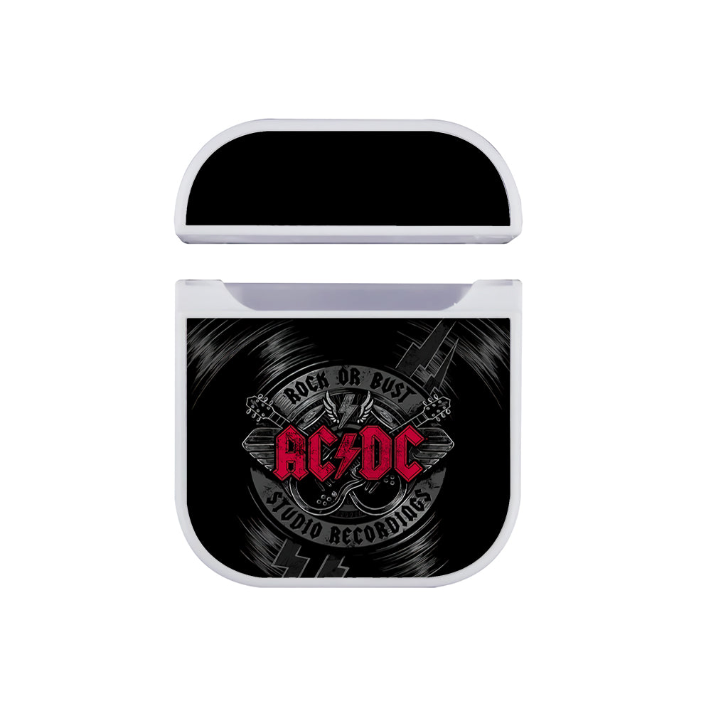 ACDC Record The Song Hard Plastic Case Cover For Apple Airpods