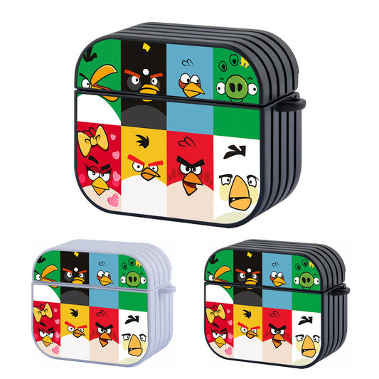Angry Bird Collage Character Hard Plastic Case Cover For Apple Airpods 3