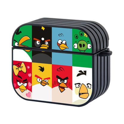 Angry Bird Collage Character Hard Plastic Case Cover For Apple Airpods 3