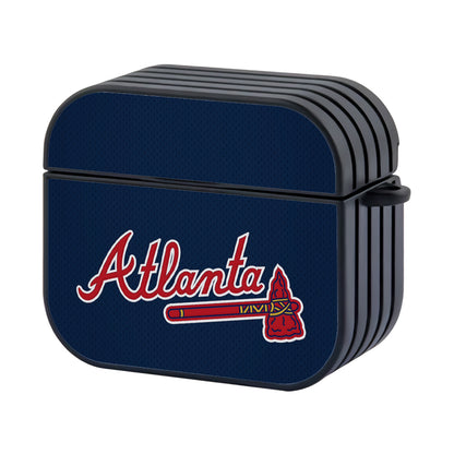 Atlanta Braves MLB Deep Blue Jersey Hard Plastic Case Cover For Apple Airpods 3