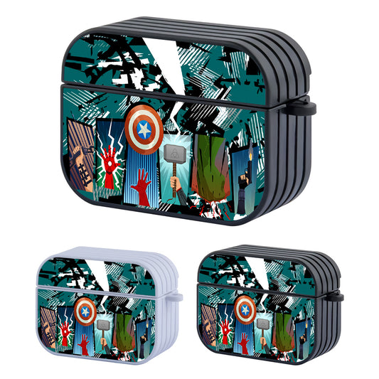 Avengers Keep The Hands Up Logo Hard Plastic Case Cover For Apple Airpods Pro