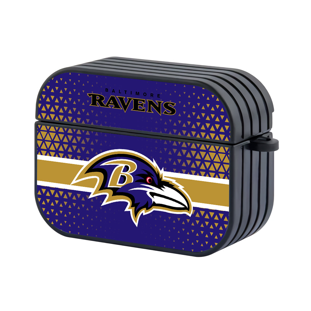 Baltimore Ravens NFL Bright of Golden Triangle Hard Plastic Case Cover For Apple Airpods Pro