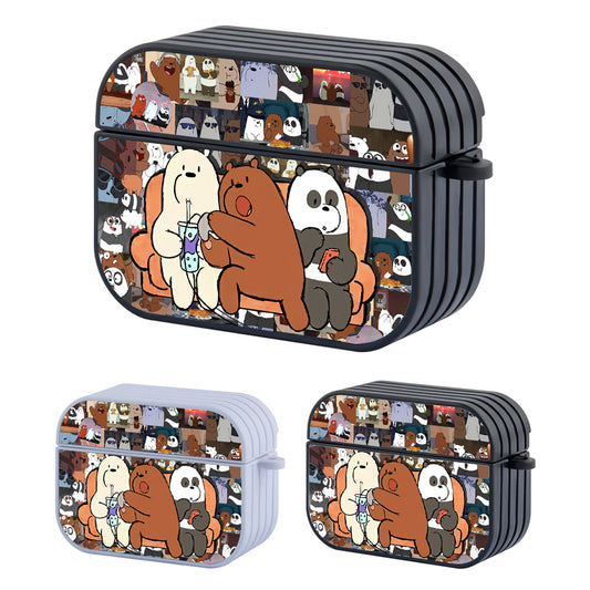 Bare Bears Fun with Each Activity Hard Plastic Case Cover For Apple Airpods Pro