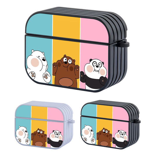 Bare Bears Hit The Glass Barrier Hard Plastic Case Cover For Apple Airpods Pro