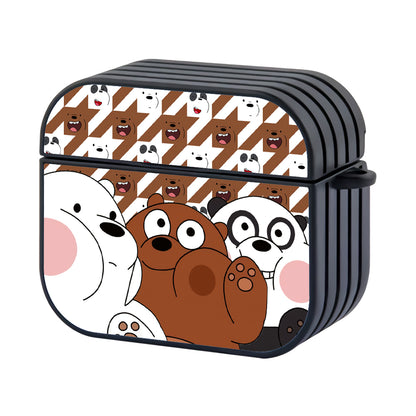 Bare Bears Thought it Would Pass Hard Plastic Case Cover For Apple Airpods 3
