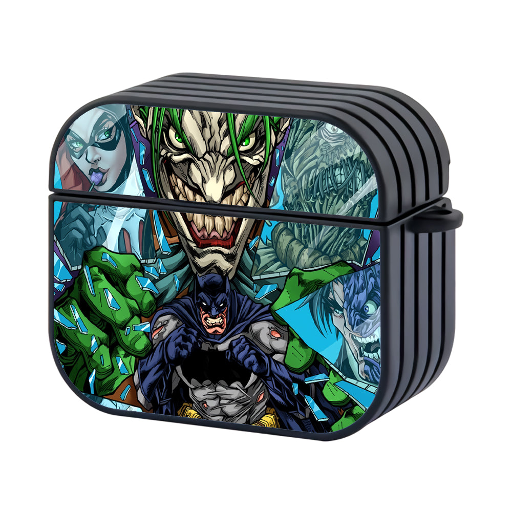 Batman Fight Against Many Enemies Hard Plastic Case Cover For Apple Airpods 3