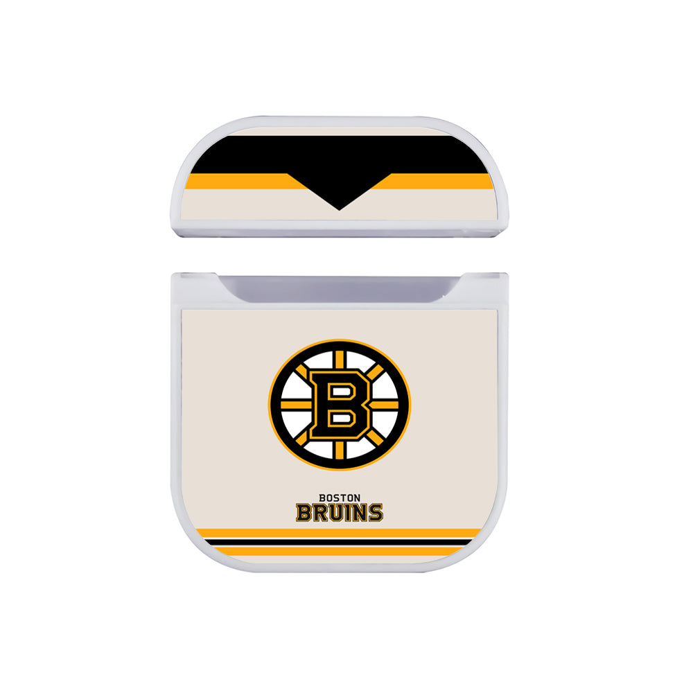 Boston Bruins NHL Command for Victory Hard Plastic Case Cover For Apple Airpods