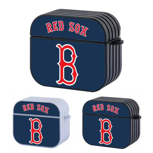 Boston Red Sox MLB Light on Center Hard Plastic Case Cover For Apple Airpods 3