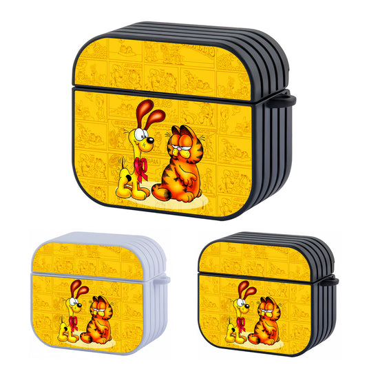 Cartoons Cat Garfield Comic Hard Plastic Case Cover For Apple Airpods 3