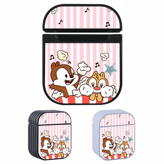 Chip n Dale Popcorn Party Hard Plastic Case Cover For Apple Airpods