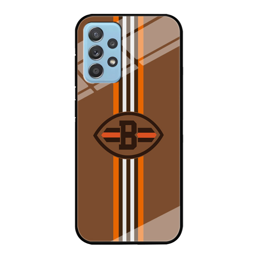 Cleveland Browns Strike Color Pennant Samsung Galaxy A72 Case