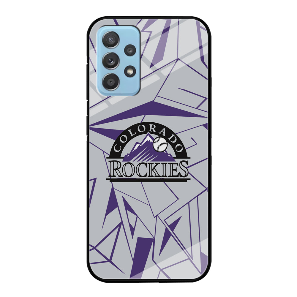 Colorado Rockies Line on Purple Samsung Galaxy A52 Case
