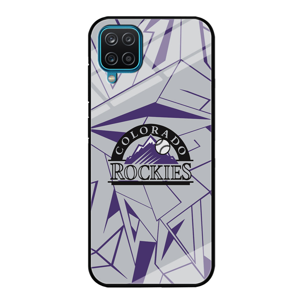 Colorado Rockies Line on Purple Samsung Galaxy A12 Case