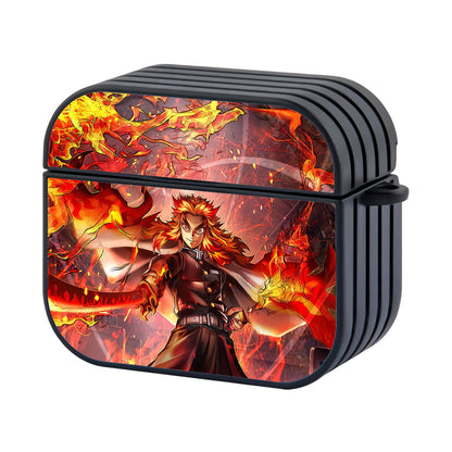 Demon Slayer Rengoku Blade of Fire Hard Plastic Case Cover For Apple Airpods 3