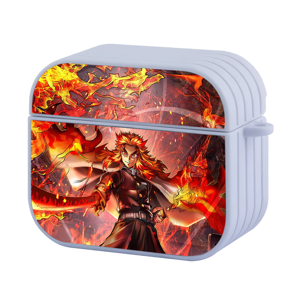 Demon Slayer Rengoku Blade of Fire Hard Plastic Case Cover For Apple Airpods 3