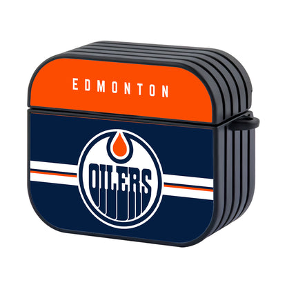 Edmonton Oilers NHL Shine on Top Hard Plastic Case Cover For Apple Airpods 3