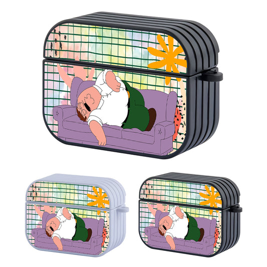 Family Guy Sleep after Work Hard Plastic Case Cover For Apple Airpods Pro