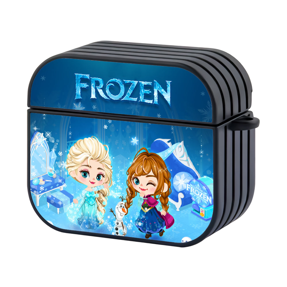 Frozen The Cute Face of Sibling Hard Plastic Case Cover For Apple Airpods 3