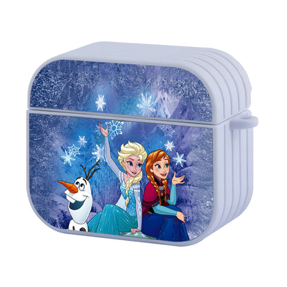 Frozen Together in Snowy Weather Hard Plastic Case Cover For Apple Airpods 3