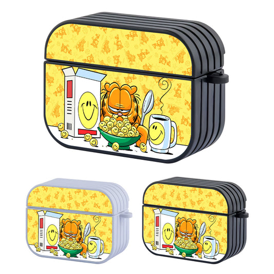 Garfield Breakfast with Cereal and a Smile Hard Plastic Case Cover For Apple Airpods Pro