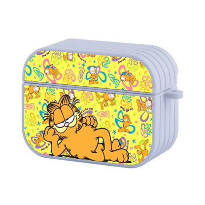 Garfield Relax Enjoying the Day Hard Plastic Case Cover For Apple Airpods Pro