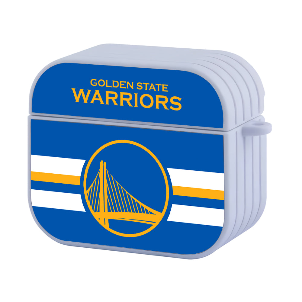 Golden State Warriors NBA Square Flag in Hand Hard Plastic Case Cover For Apple Airpods 3