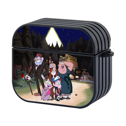 Gravity Falls Night Photo Together Hard Plastic Case Cover For Apple Airpods 3