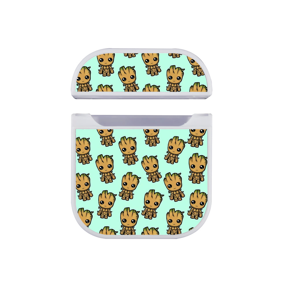 Groot Chibi Pattern Collection Hard Plastic Case Cover For Apple Airpods