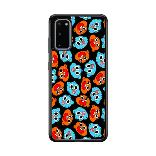 Gumball Sibling Patern of Face Samsung Galaxy S20 Case