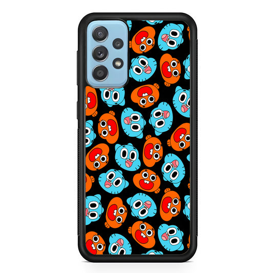 Gumball Sibling Patern of Face Samsung Galaxy A72 Case