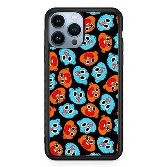 Gumball Sibling Patern of Face iPhone 13 Pro Max Case