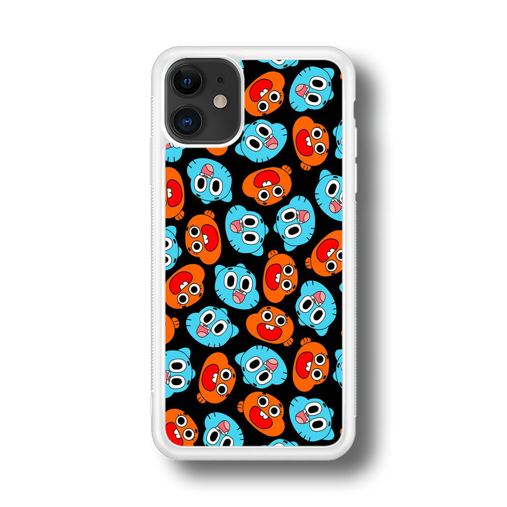 Gumball Sibling Patern of Face iPhone 11 Case