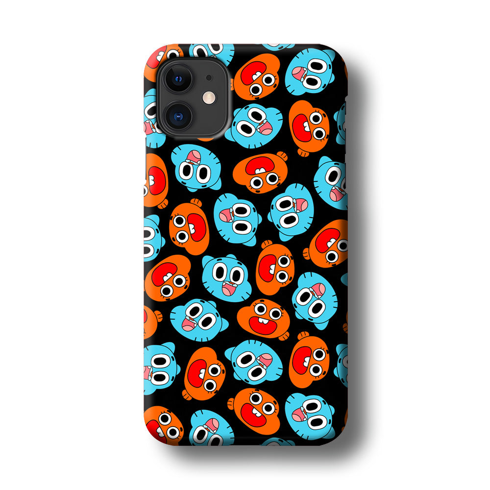 Gumball Sibling Patern of Face iPhone 11 Case