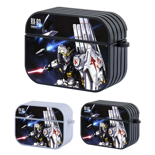 Gundam RX 93 Fight Over The Space Hard Plastic Case Cover For Apple Airpods Pro