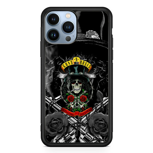 Guns N Roses Smiling Smoker Skull iPhone 13 Pro Max Case