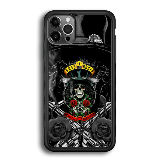 Guns N Roses Smiling Smoker Skull iPhone 12 Pro Case