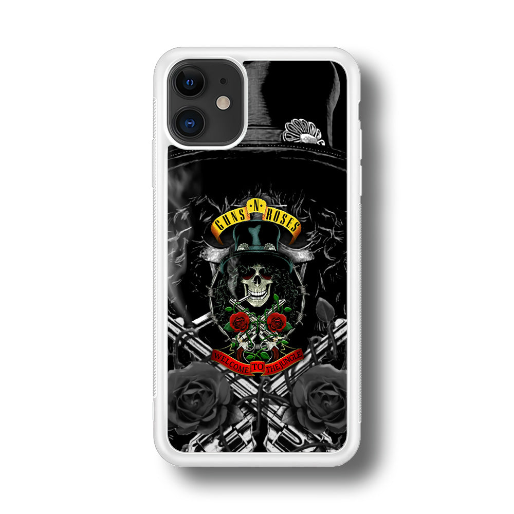 Guns N Roses Smiling Smoker Skull iPhone 11 Case