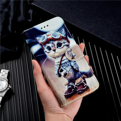 Cat Dog Flower Painted Flip Leather Case Phone Cover